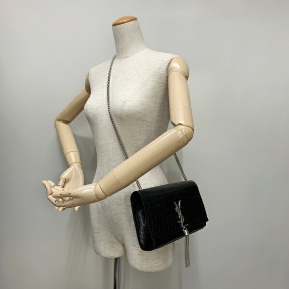 Saint Laurent Paris Kate Tassel Chain Shoulder Curco Style Leather Black - Picture 3 of 9